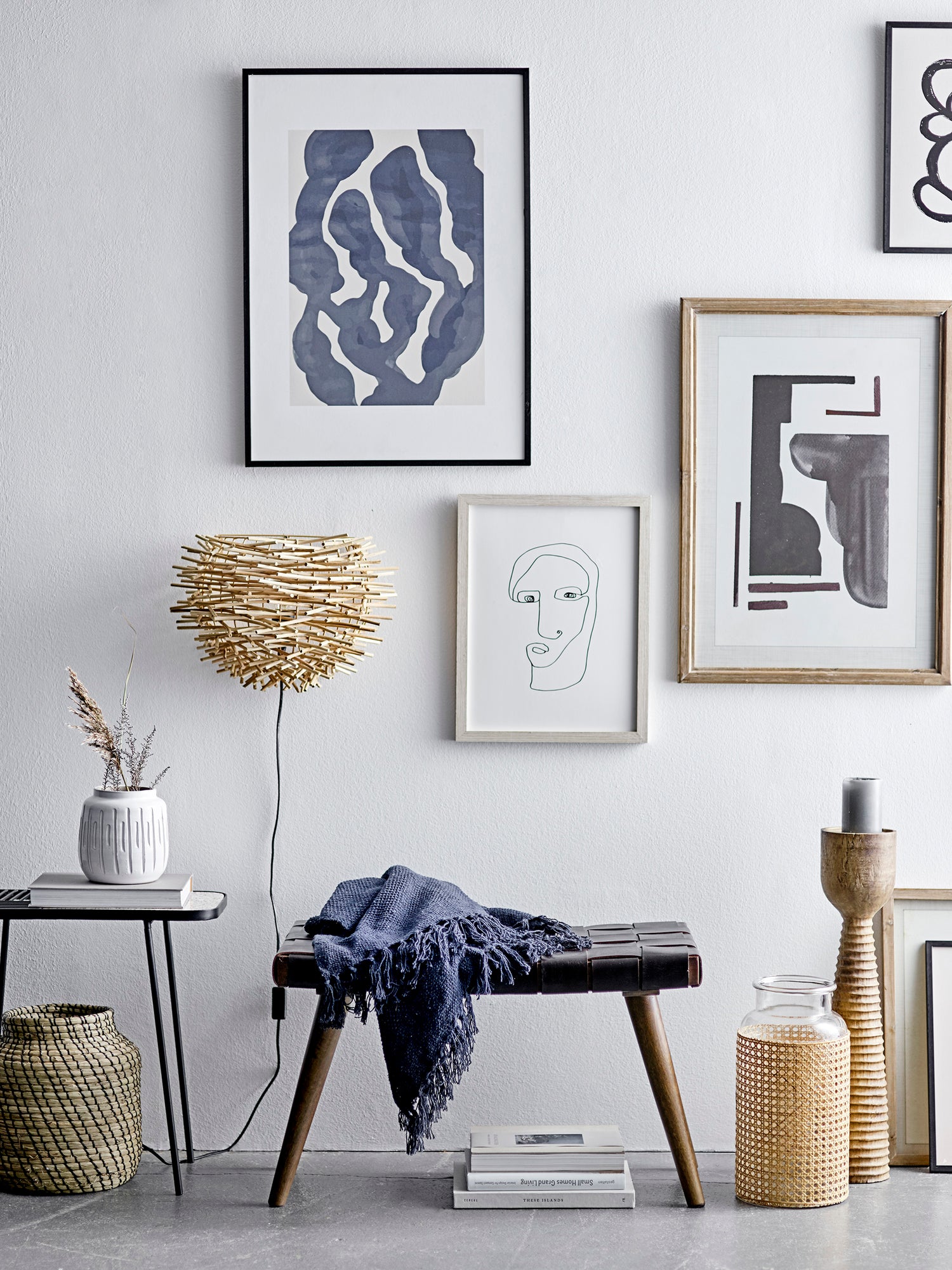 Linda Plaid, Blau, recycelte Baumwolle