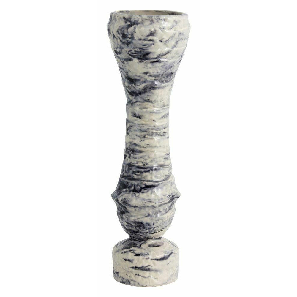 Nordal LUNGA Vase aus Keramik - h39 cm - schwarz/weiß