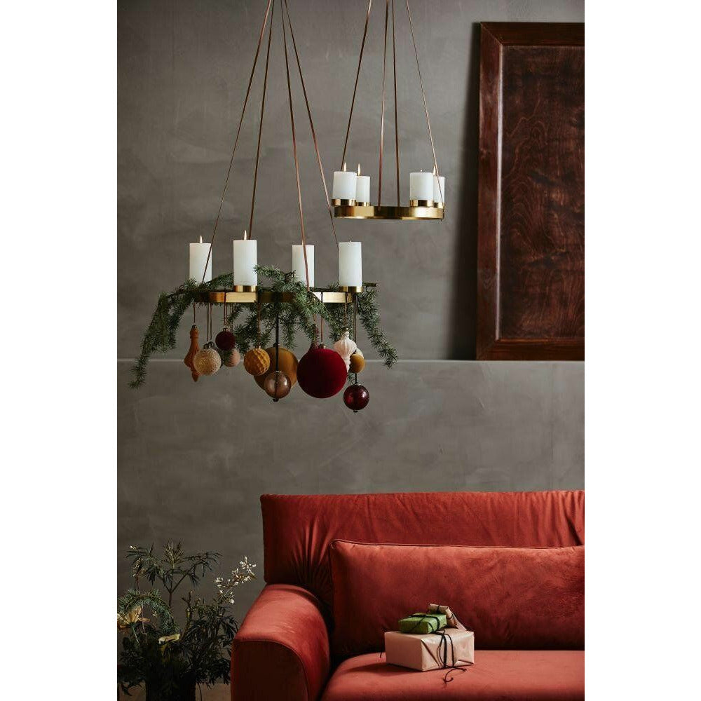 Nordal ARONA Kerzenständer/Adventskranz - ø41 cm - gold