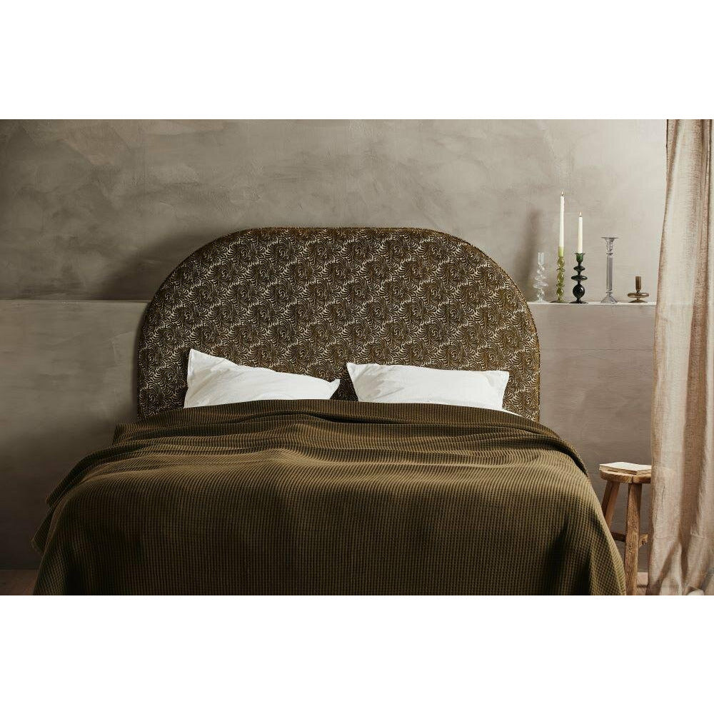 Nordal NEVA Tagesdecke mit Jacquard-Stoff - 181 cm - Olivgrün/Gold