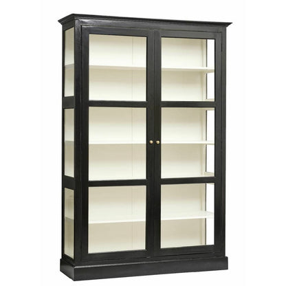 Nordal CLASSIC vitrineskab i træ - 212x142 - sort/hvid - Nordal - DesignGaragen.dk