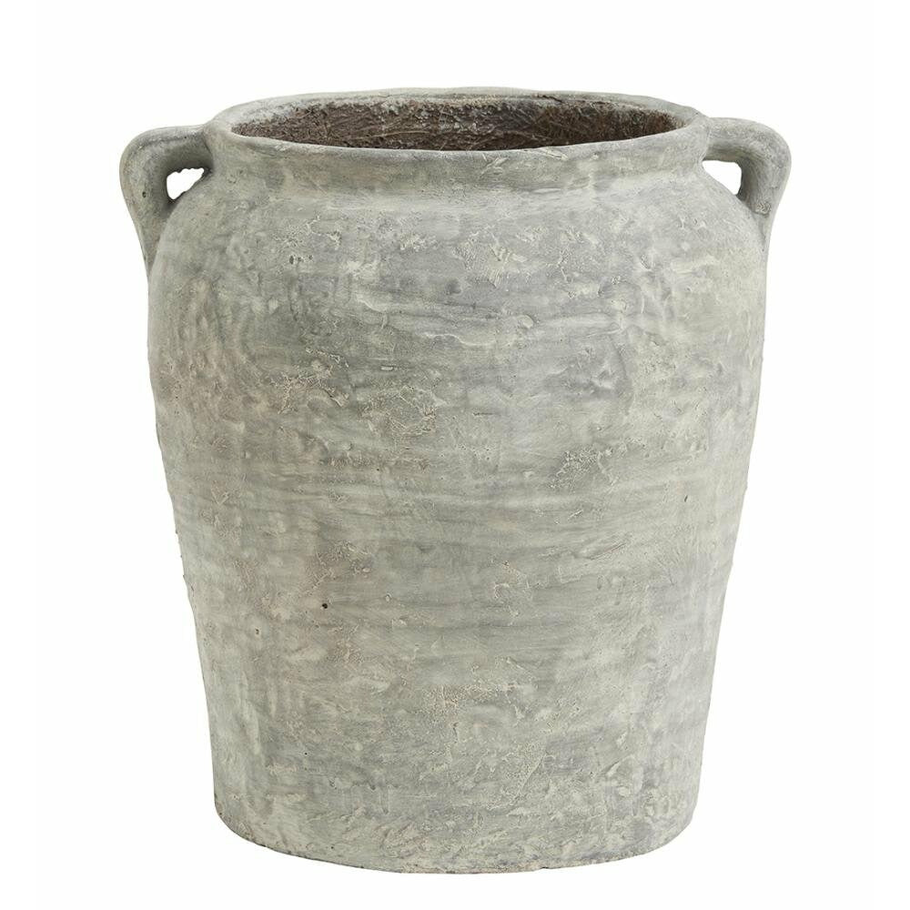 Nordal CEMA rustikaler Blumentopf - groß - h45 cm - grau