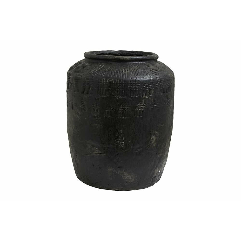Nordal CEMA rustikaler Blumentopf - x-groß - h56 cm - schwarz