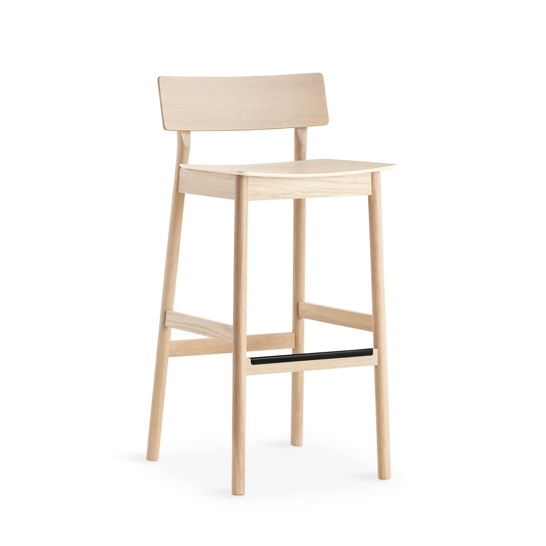 Woud - Pause Bar Stuhl 2.0 - Weißpigmentierte Eiche