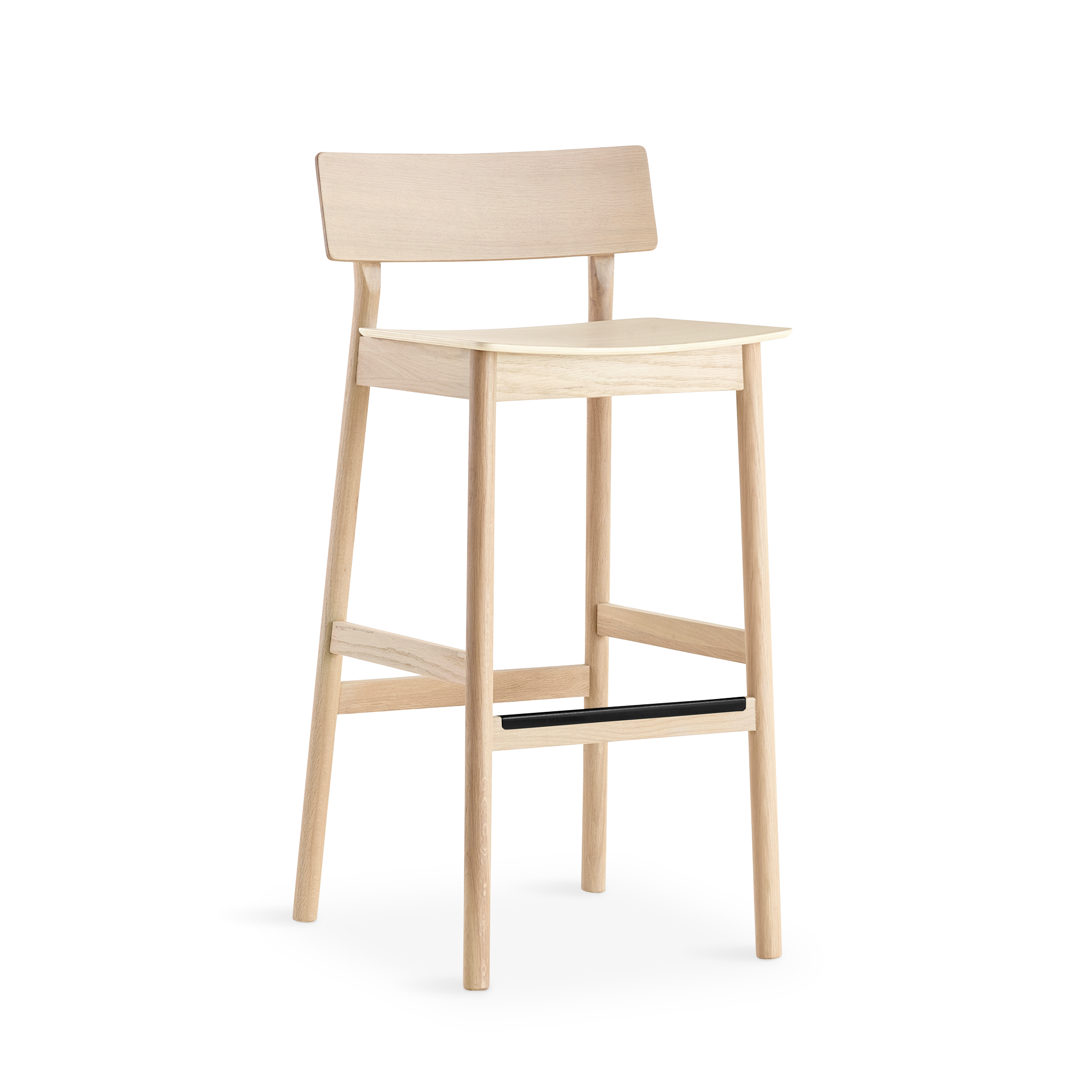 Woud - Pause Bar Stuhl 2.0 - Weißpigmentierte Eiche
