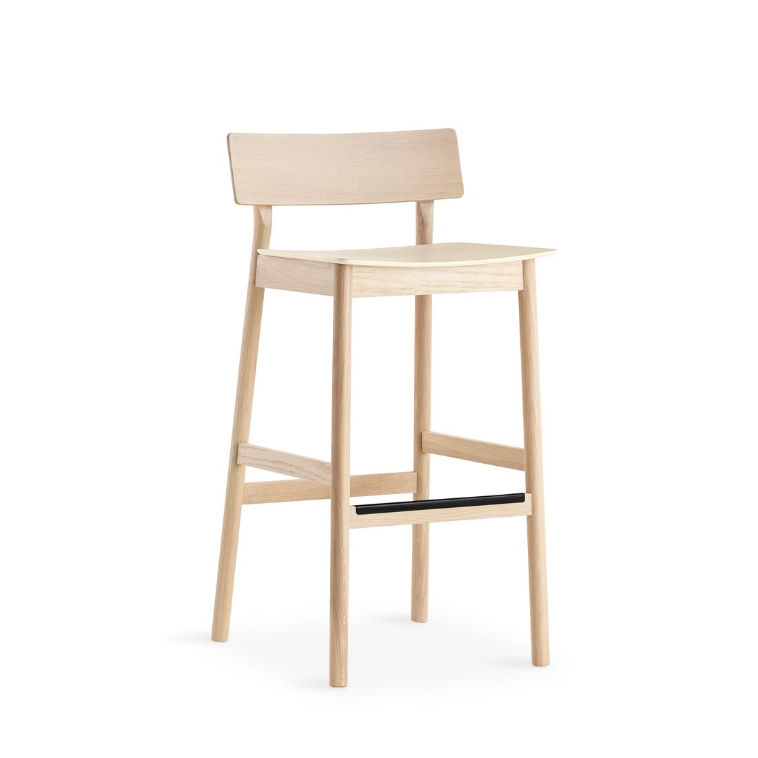 WOUD - Pause counter chair 2.0 - White pigmented oak - WOUD - DesignGaragen.dk