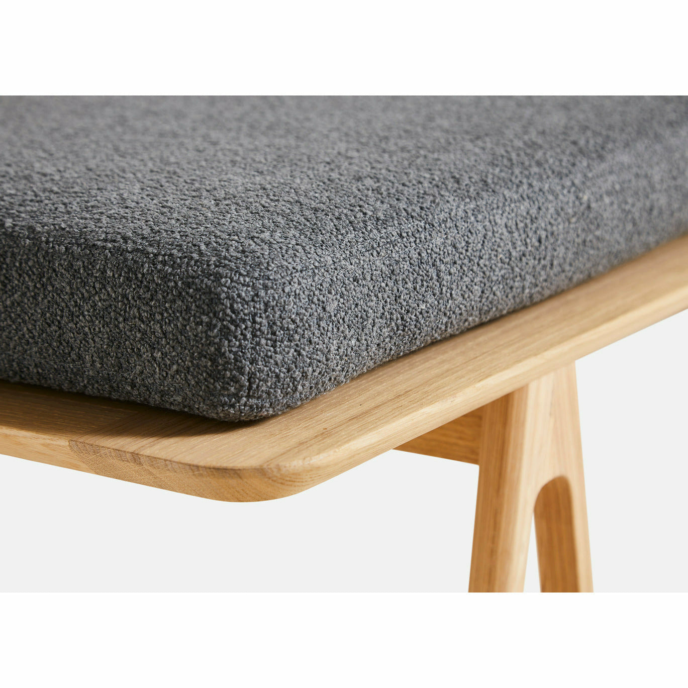 Woud - Level Daybed - Grey Bouclé/Oak 190x76,50 x 41 cm