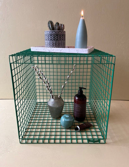 Kalager Design Draht kubisch, Signalgrün