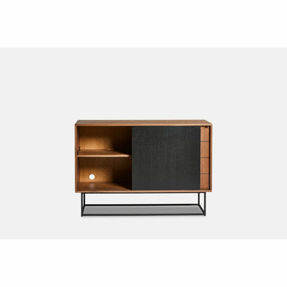 Woud - Virka Sideboard (hoch) - Walnuss/Schwarz