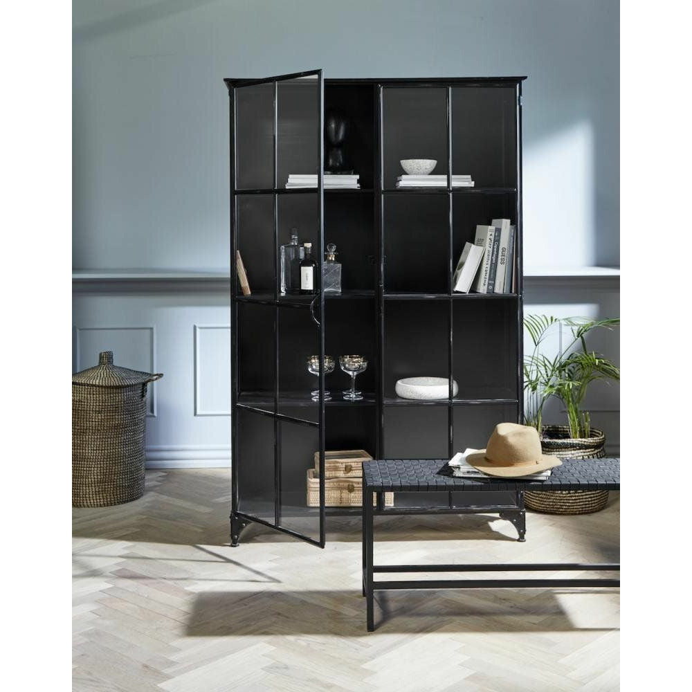 Nordal DOWNTOWN Vitrine aus Eisen - 185x120 - schwarz