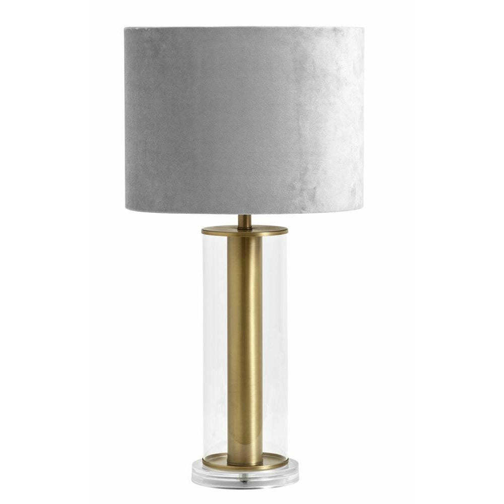 Nordal LAMPA Tischleuchte / Lampenfuß aus Glas und goldenem Metall - H47 cm