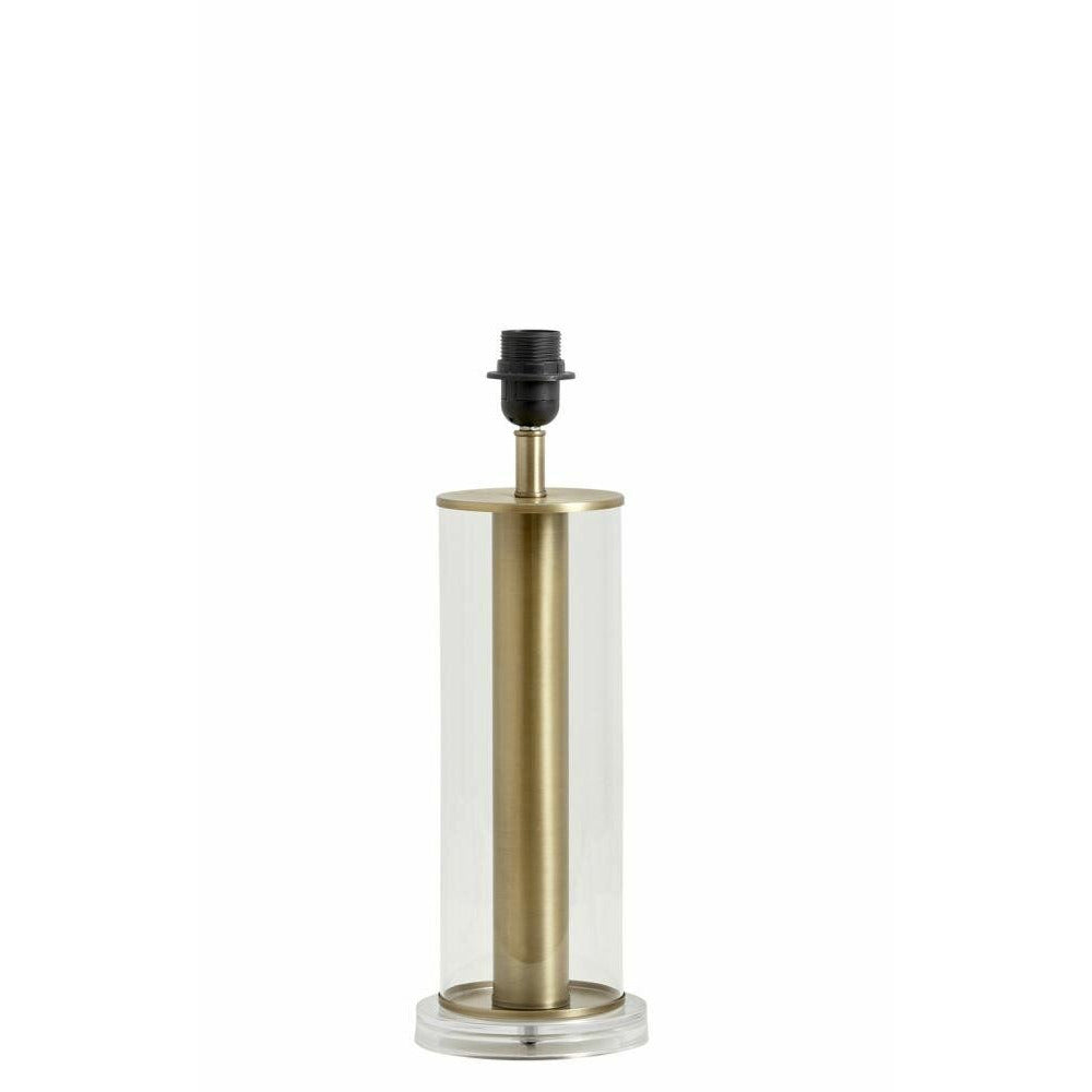 Nordal LAMPA Tischleuchte / Lampenfuß aus Glas und goldenem Metall - H47 cm