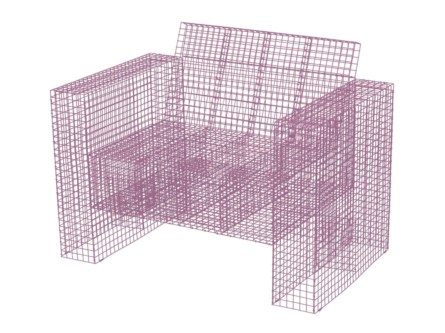 Kalager Design Wire Loungechair, Pink