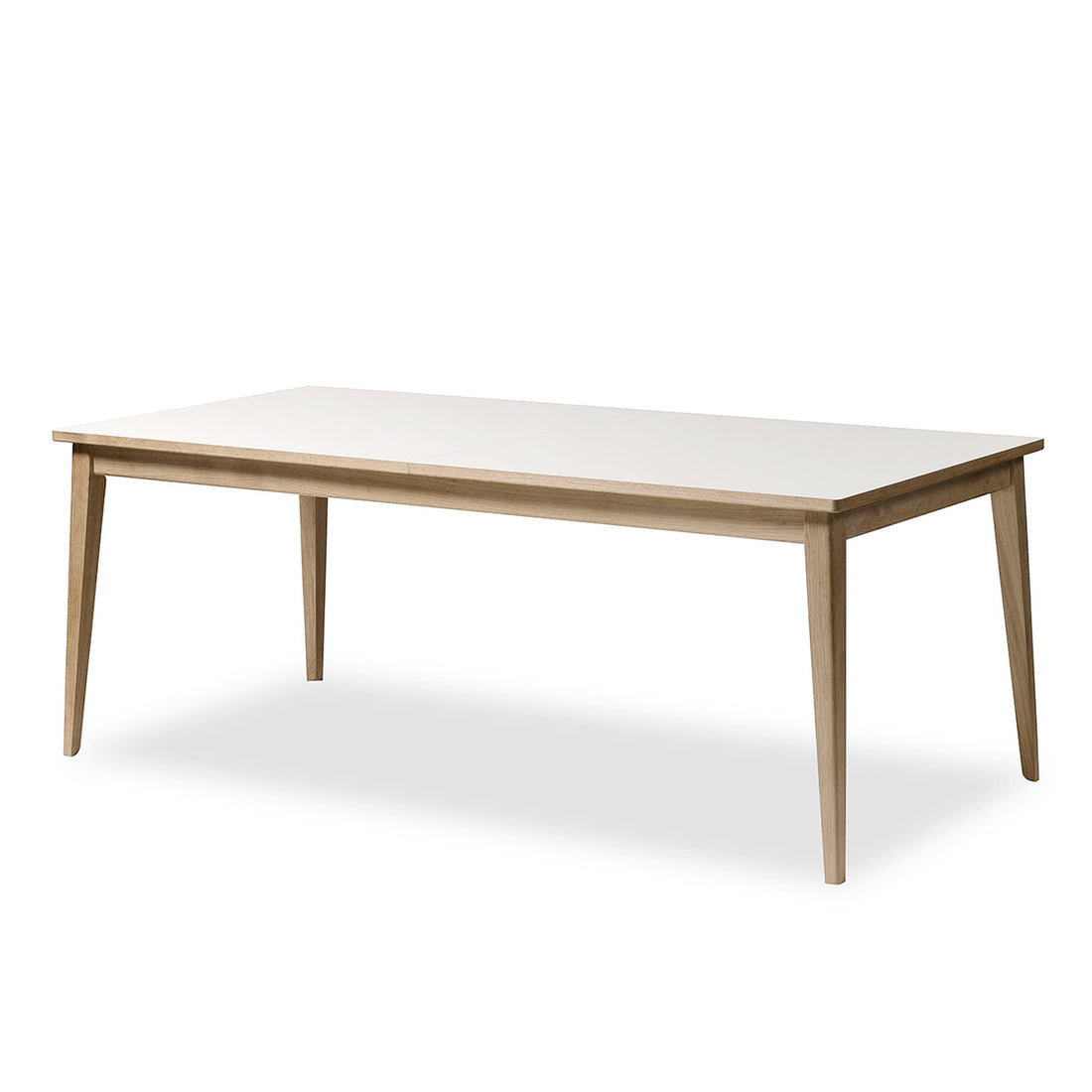T3 bord i hvid laminat - understel i eg/sæbe - 95x200xH74 cm - Andersen Furniture - DesignGaragen.dk