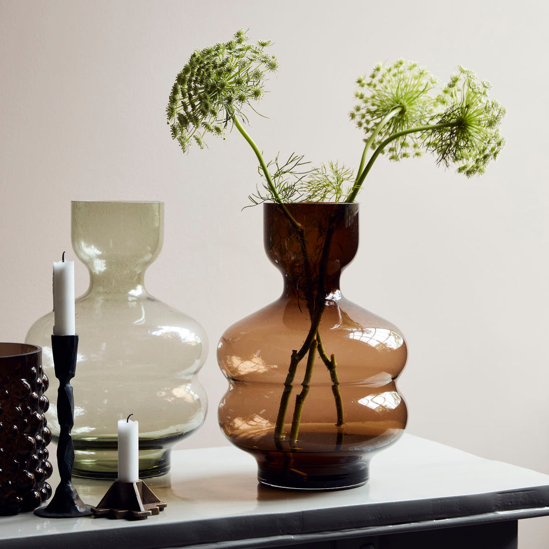 Hausarzt - Vase, Organi, Bernstein - H: 35 cm, Dia: 24 cm