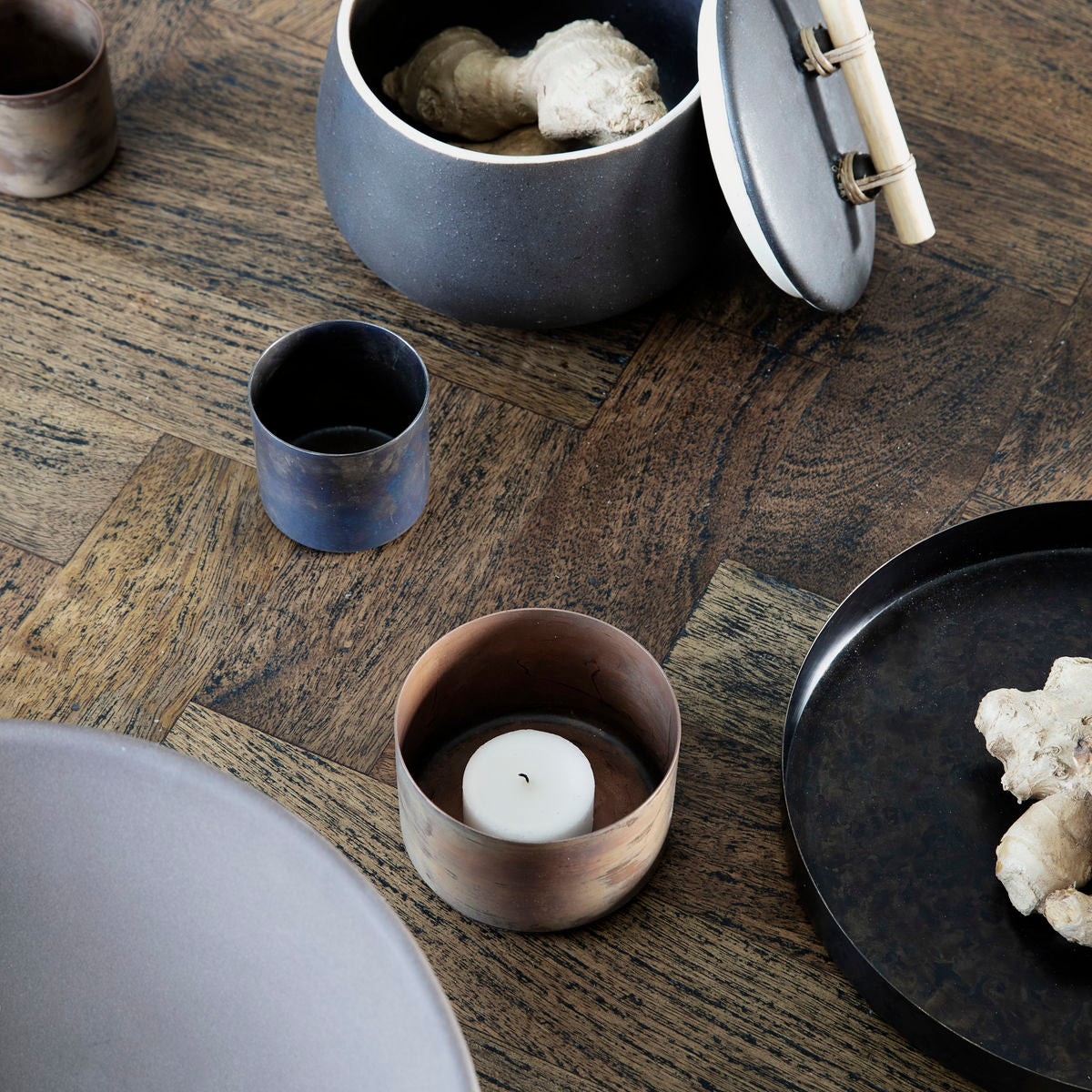 Hausarzt - Lighthouse -Stadium, Definieren, antikes Kupfer - H: 5 cm, Dia: 8 cm