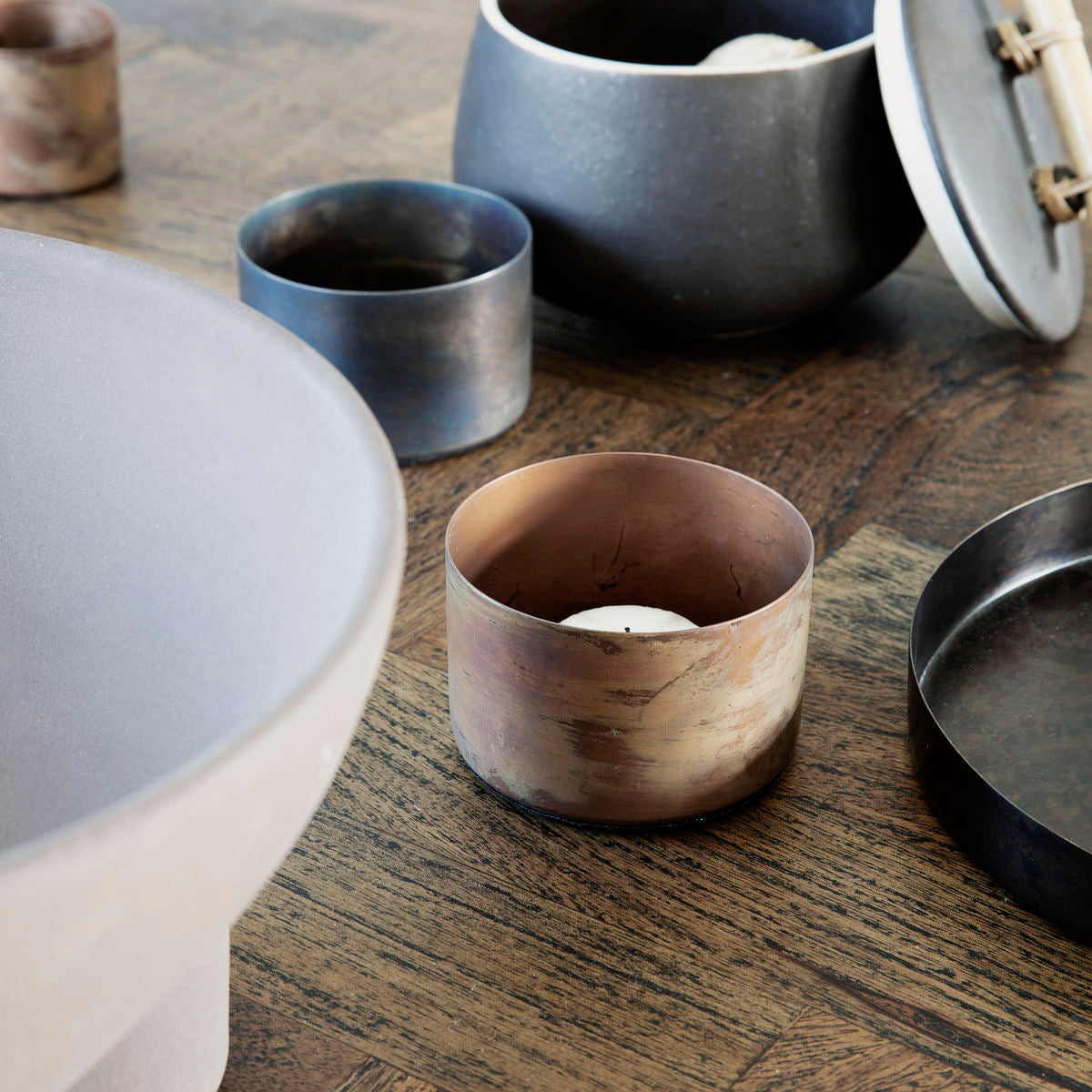 Hausarzt - Lighthouse -Stadium, Definieren, antikes Kupfer - H: 5 cm, Dia: 8 cm