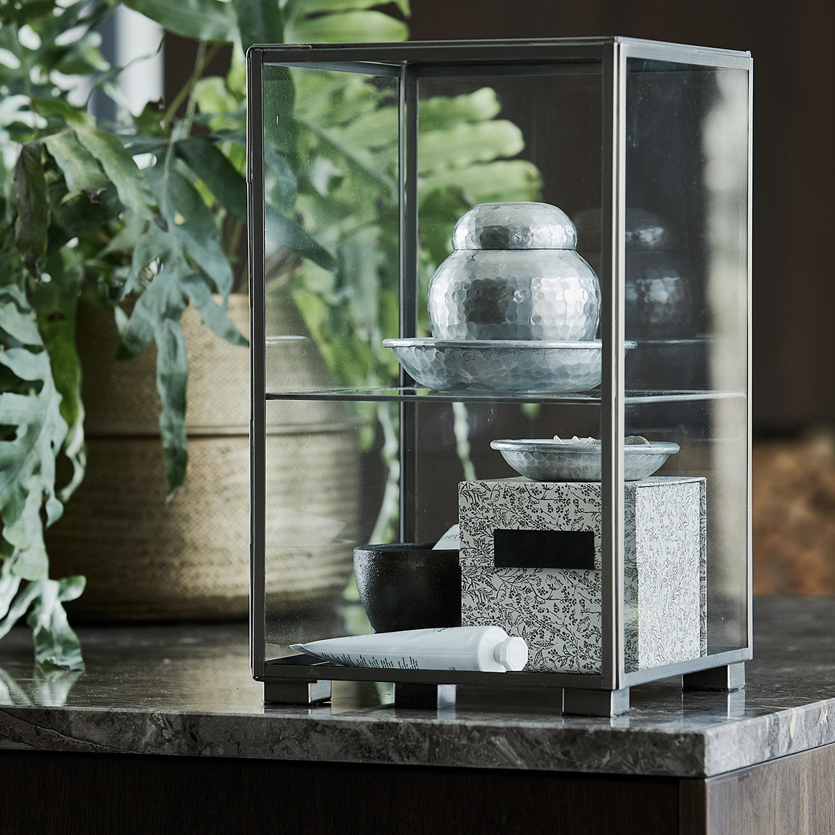 Hausarzt - Lagerung mit Deckel, Galior, Silber Finish - Durchmesser: 11,5 cm