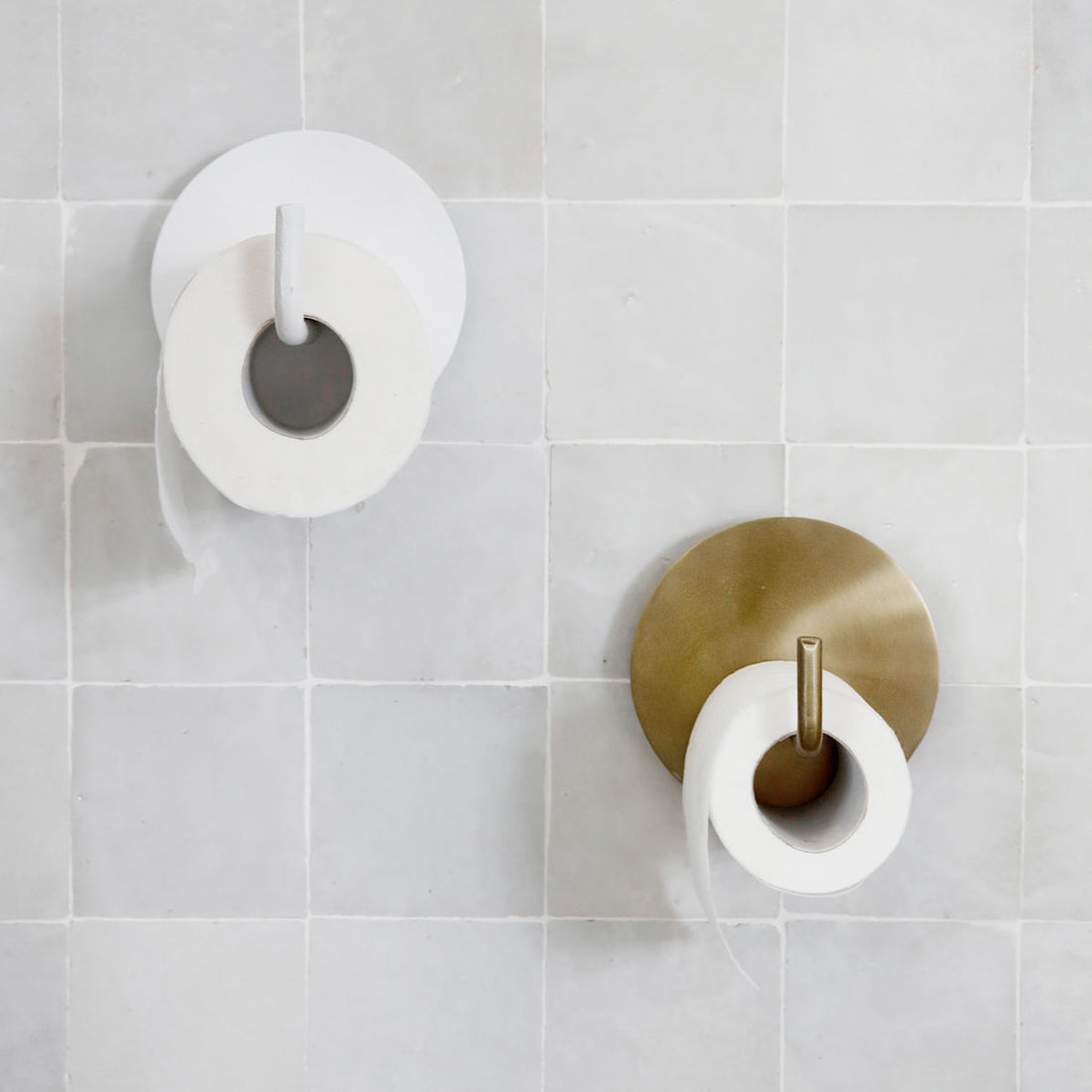 Hausarzt - Toilettenpapierhalter, Text, Messing - L: 12,5 cm, Dia: 13 cm