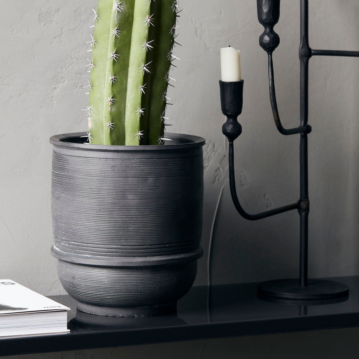 Hausarzt - Kräutertopf, Boden, Beton - H: 16 cm, Dia: 14 cm