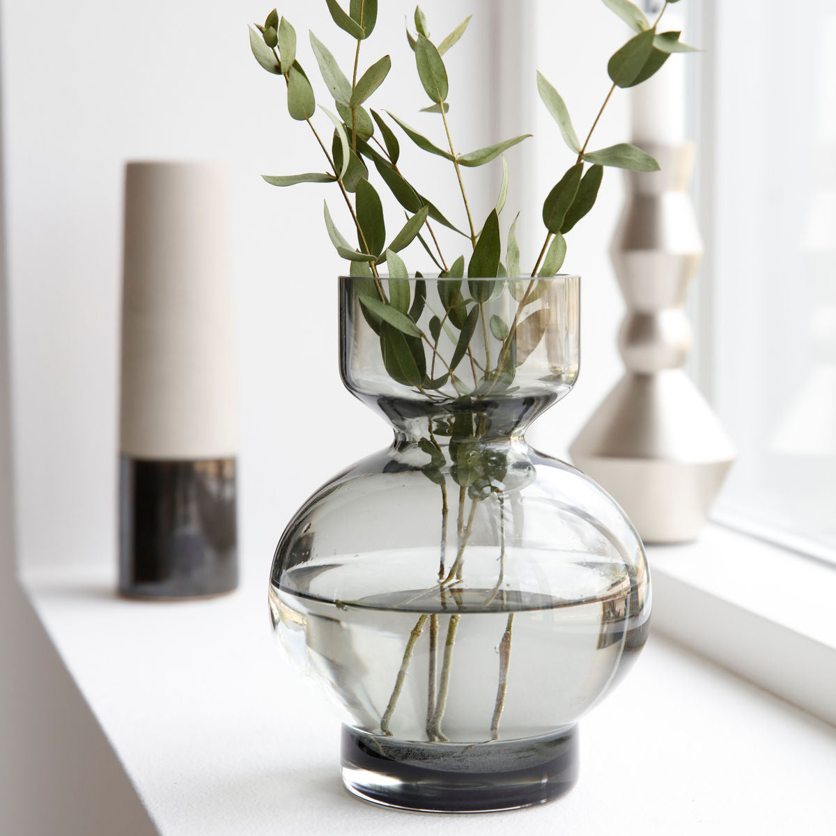 Hausarzt - Vase, Lowa, Grau - H: 16 cm, Durchmesser: 12 cm