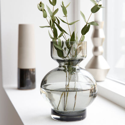 Hausarzt - Vase, Lowa, Grau - H: 16 cm, Durchmesser: 12 cm
