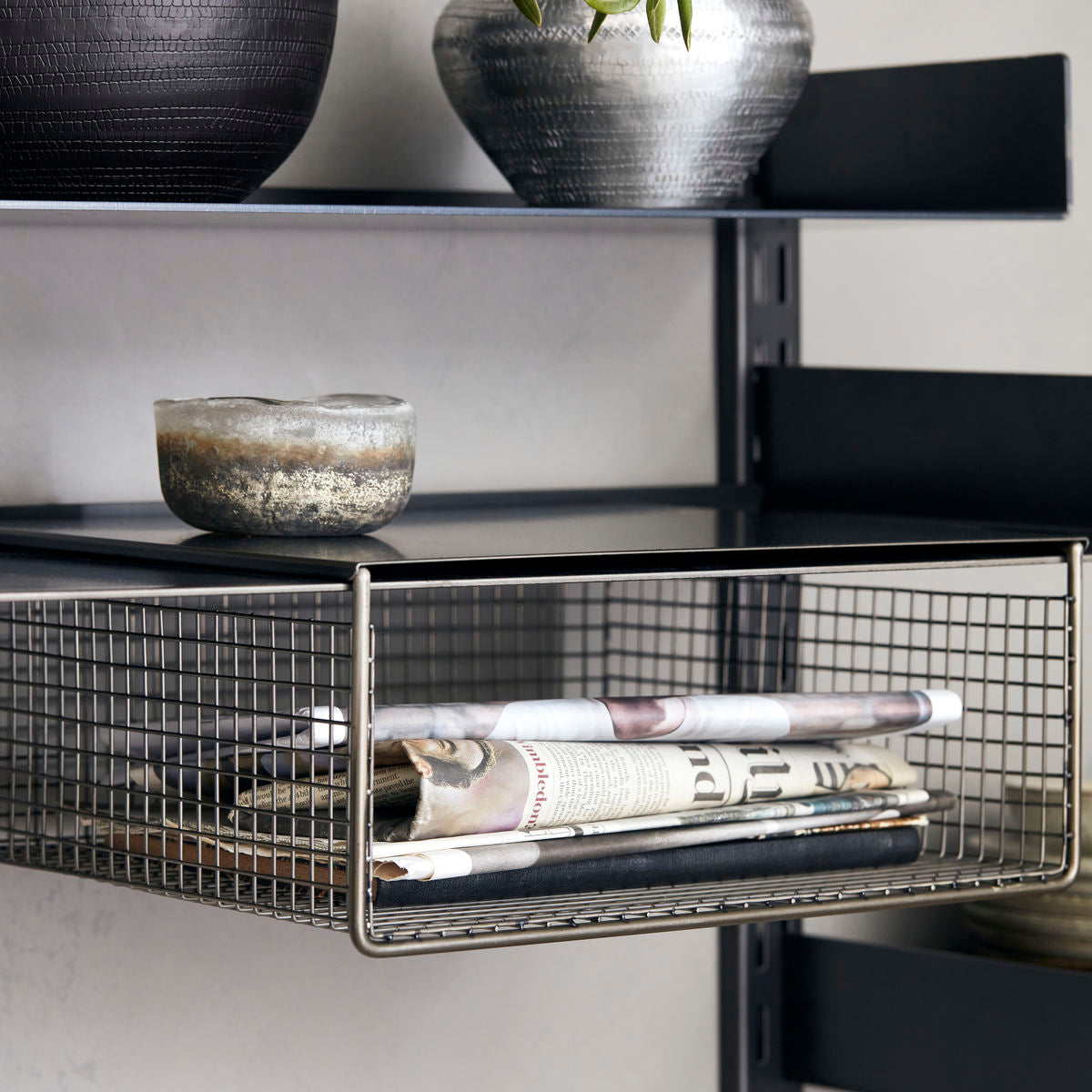 House Doctor - Wandregal, HDFari, Schwarz