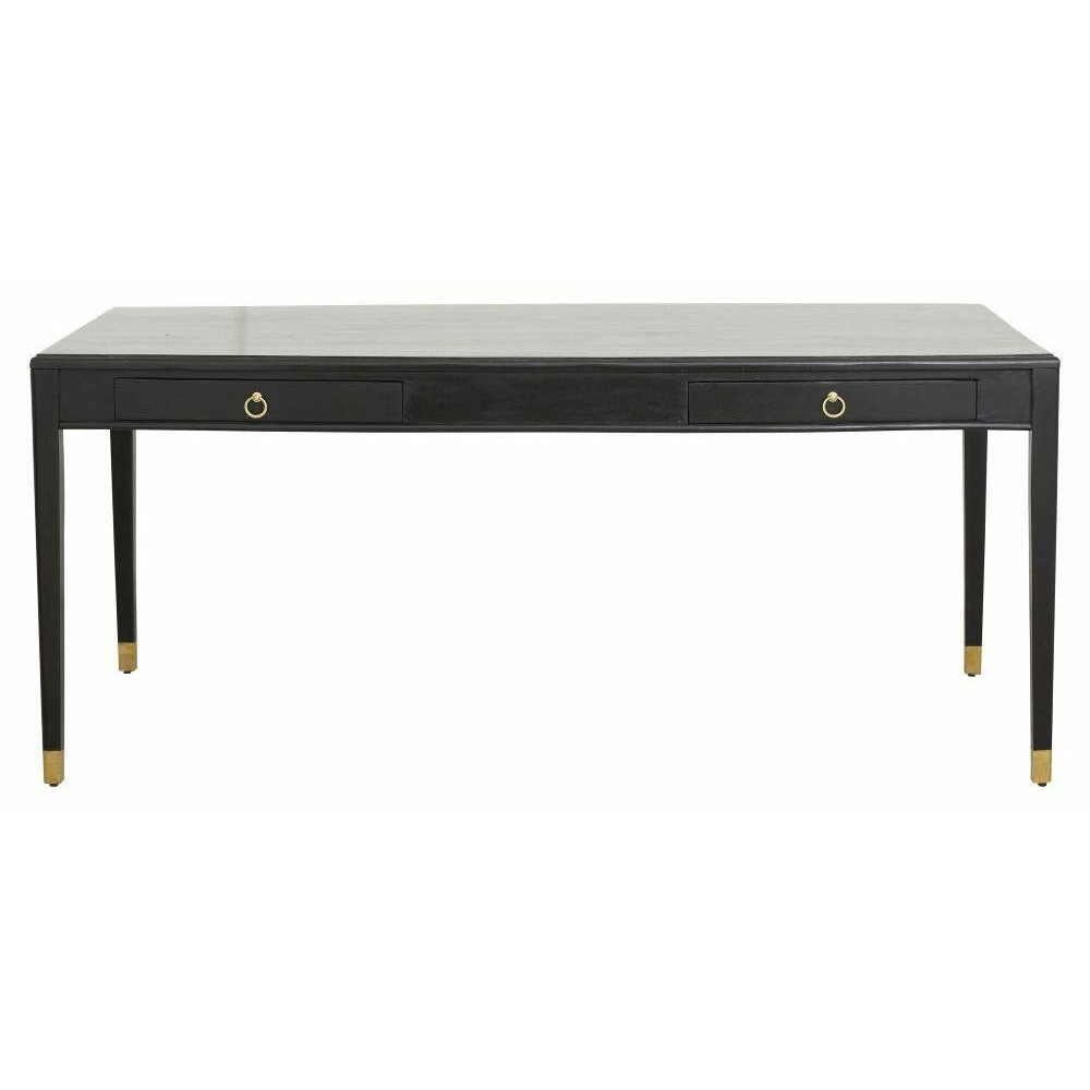 EMS -Schreibtisch in Mango Tree - 179x90 - Schwarz/Gold Finish