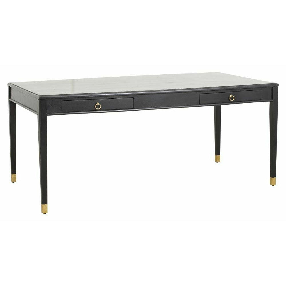 EMS -Schreibtisch in Mango Tree - 179x90 - Schwarz/Gold Finish
