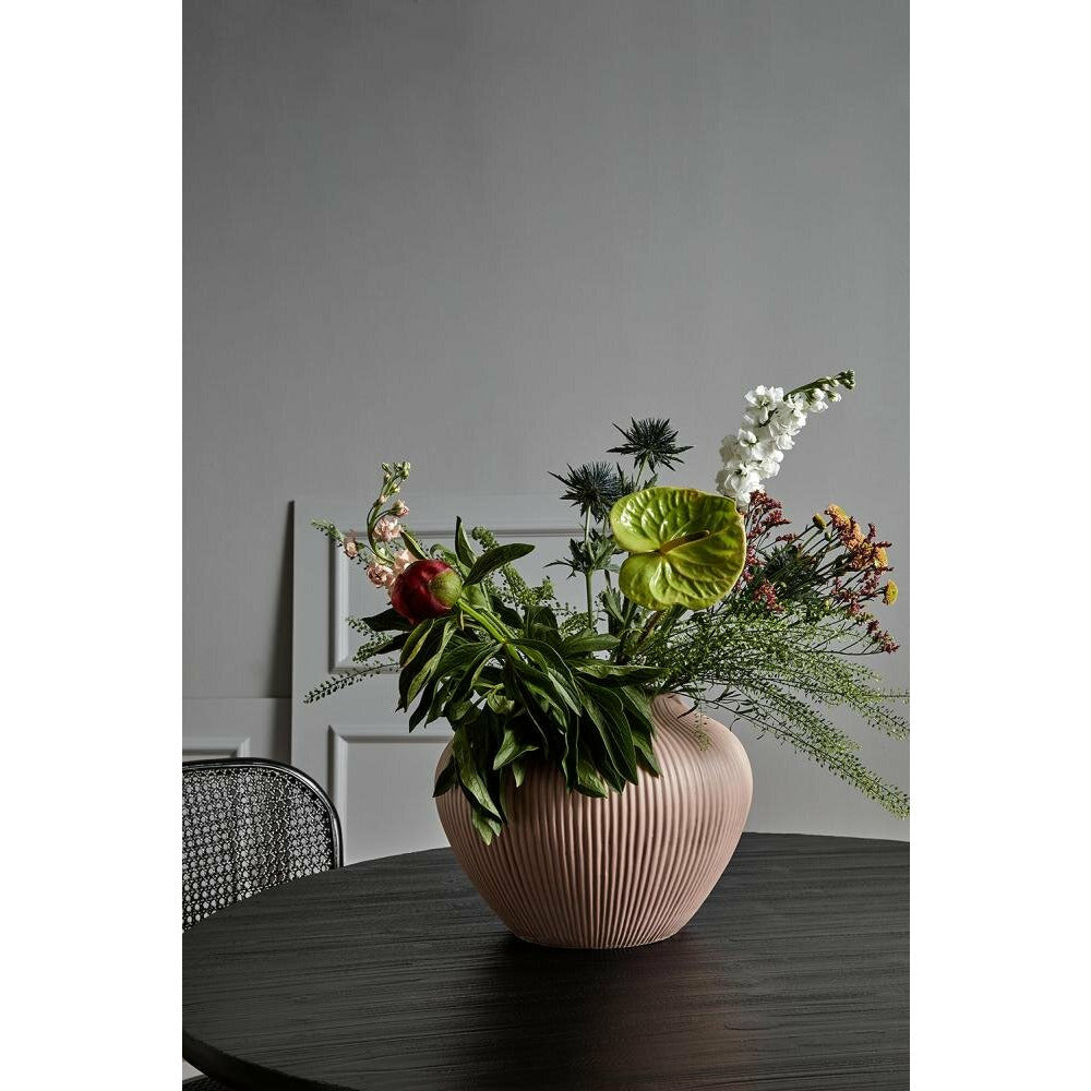 Luvua runder Esstisch in Holz - Ø120 - Schwarz/Matte Gold Finish