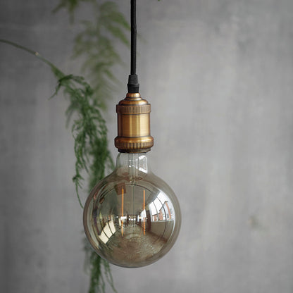 House Doctor - LED-Glühbirne, graue Dekoration - L: 17,5 cm, Durchmesser: 12,5 cm