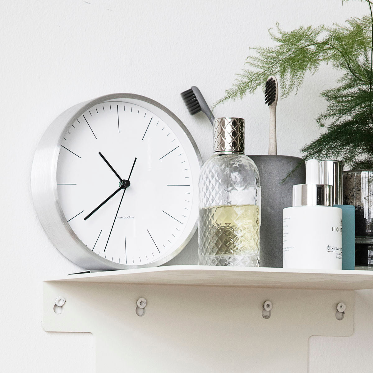 Hausarzt - Wecker, LE, Silber - H: 5 cm, Durchmesser: 9,2 cm