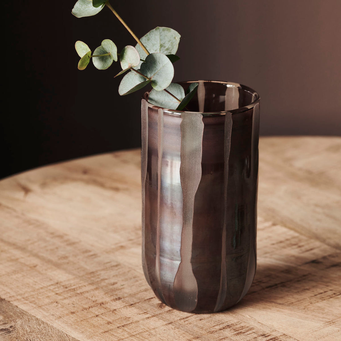 Hausarzt - Vase, Bai, Brown - H: 15,5 cm, Dia: 8 cm