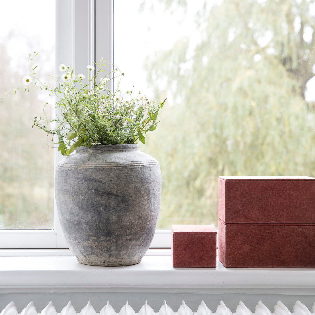 Hausarzt - Vase, rustikal, Beton - H: 31 cm, Dia: 27 cm