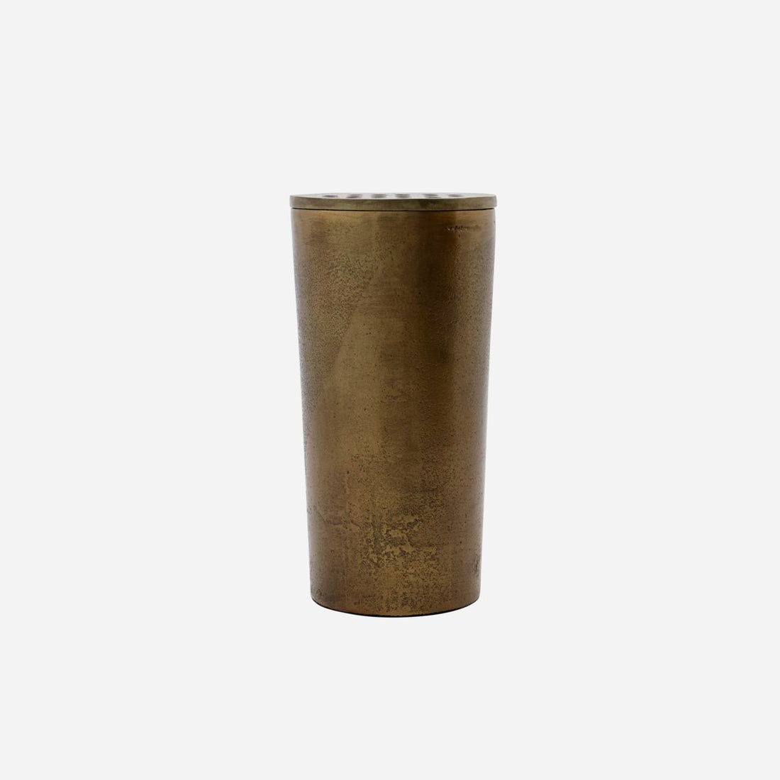 Hausarzt Vase, Flow, Antique Messing-H: 18 cm, Dia: 9 cm