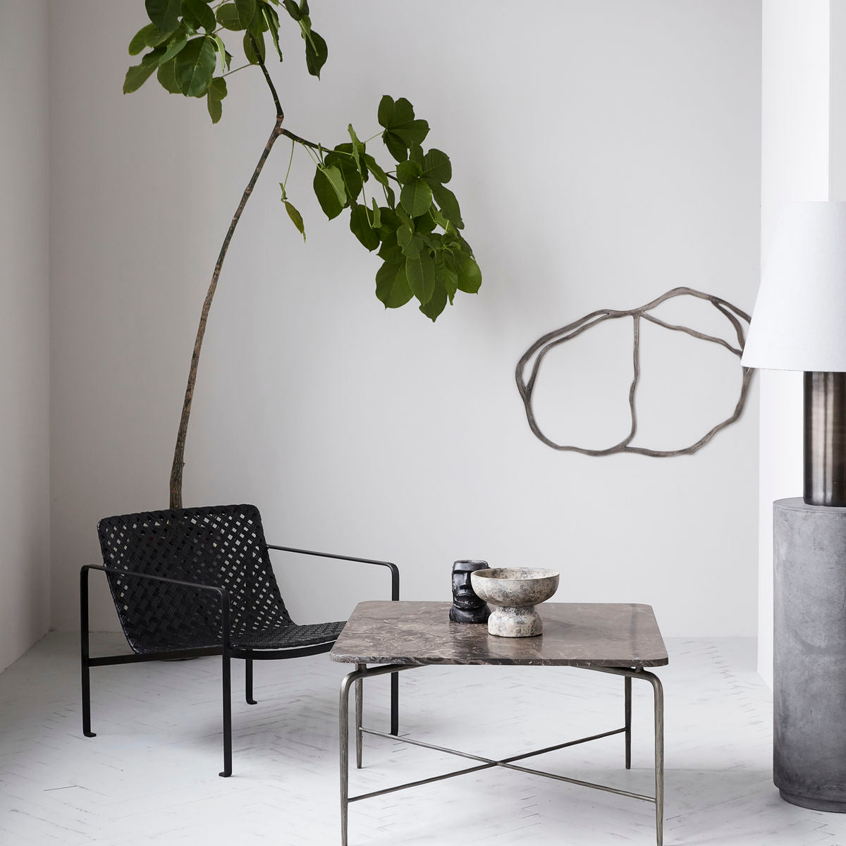 House Doctor - Couchtisch, Quadratisch, Braun - L: 80 cm, B: 80 cm, H: 45 cm