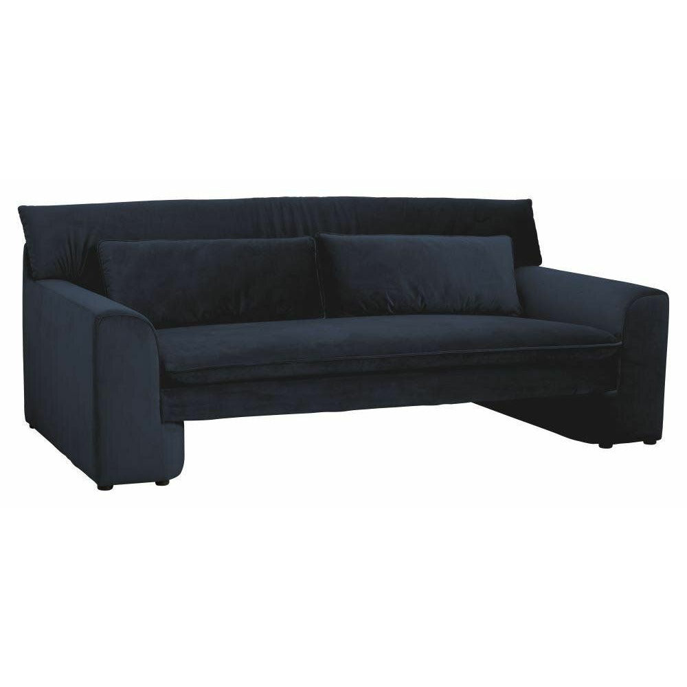 Nordal Geo -Sofa mit Polsterung in Velours - L215 cm - Dunkelblau