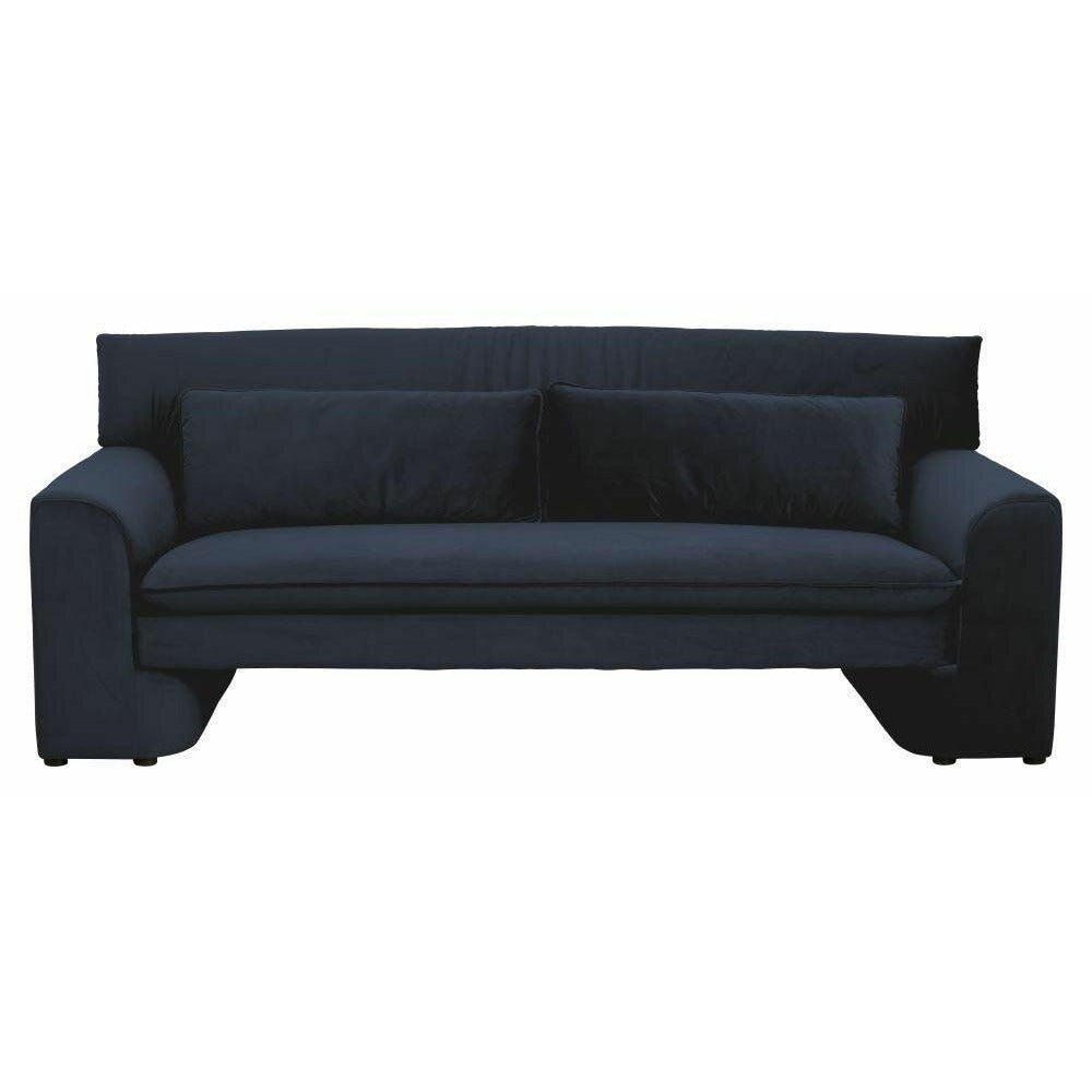 Nordal Geo -Sofa mit Polsterung in Velours - L215 cm - Dunkelblau