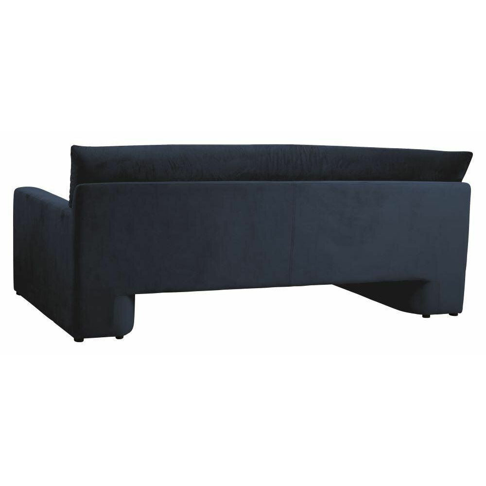 Nordal Geo -Sofa mit Polsterung in Velours - L215 cm - Dunkelblau