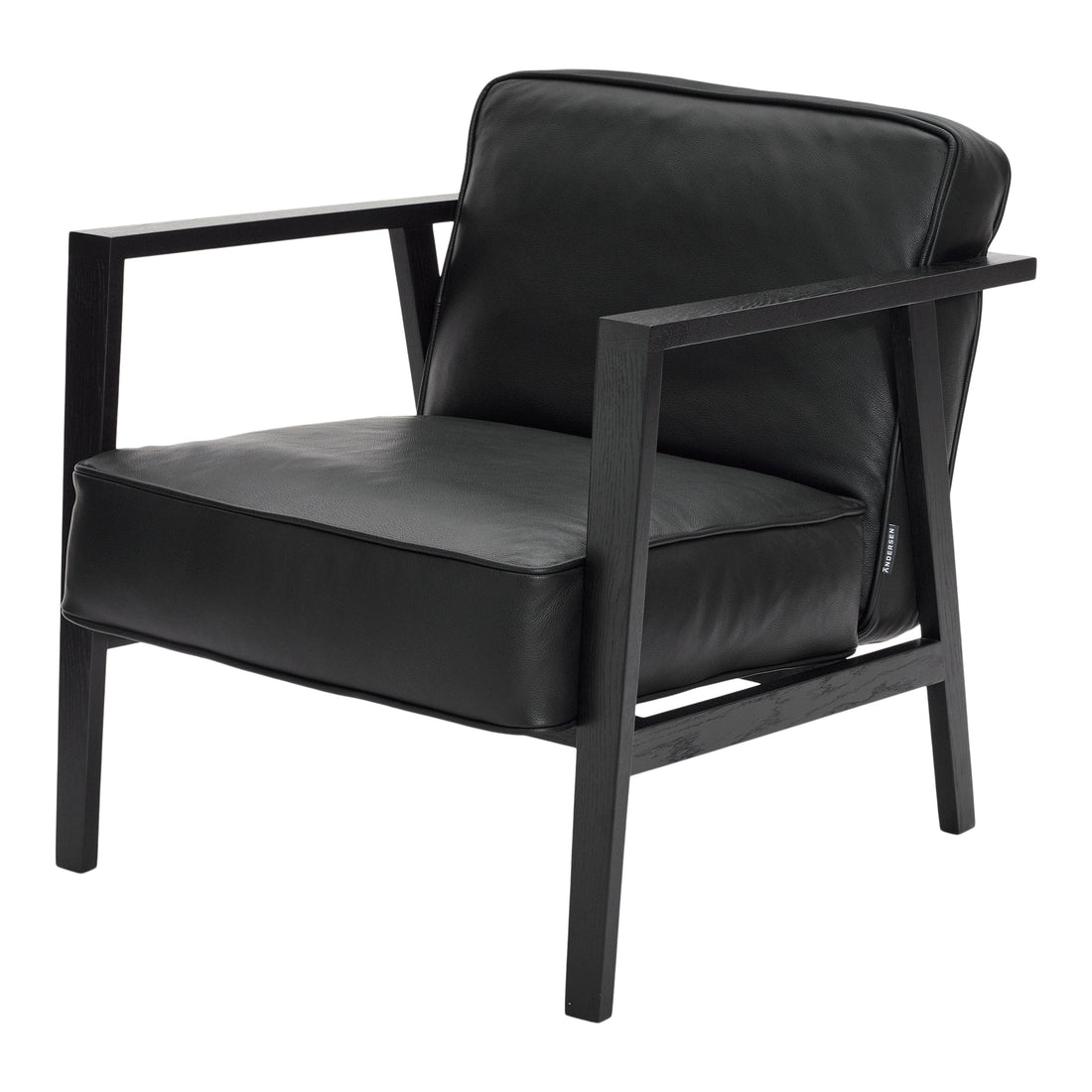Andersen Möbel - LC1 -Loungestuhl - Schwarzes Leder/Rahmen in schwarzer Lackierung