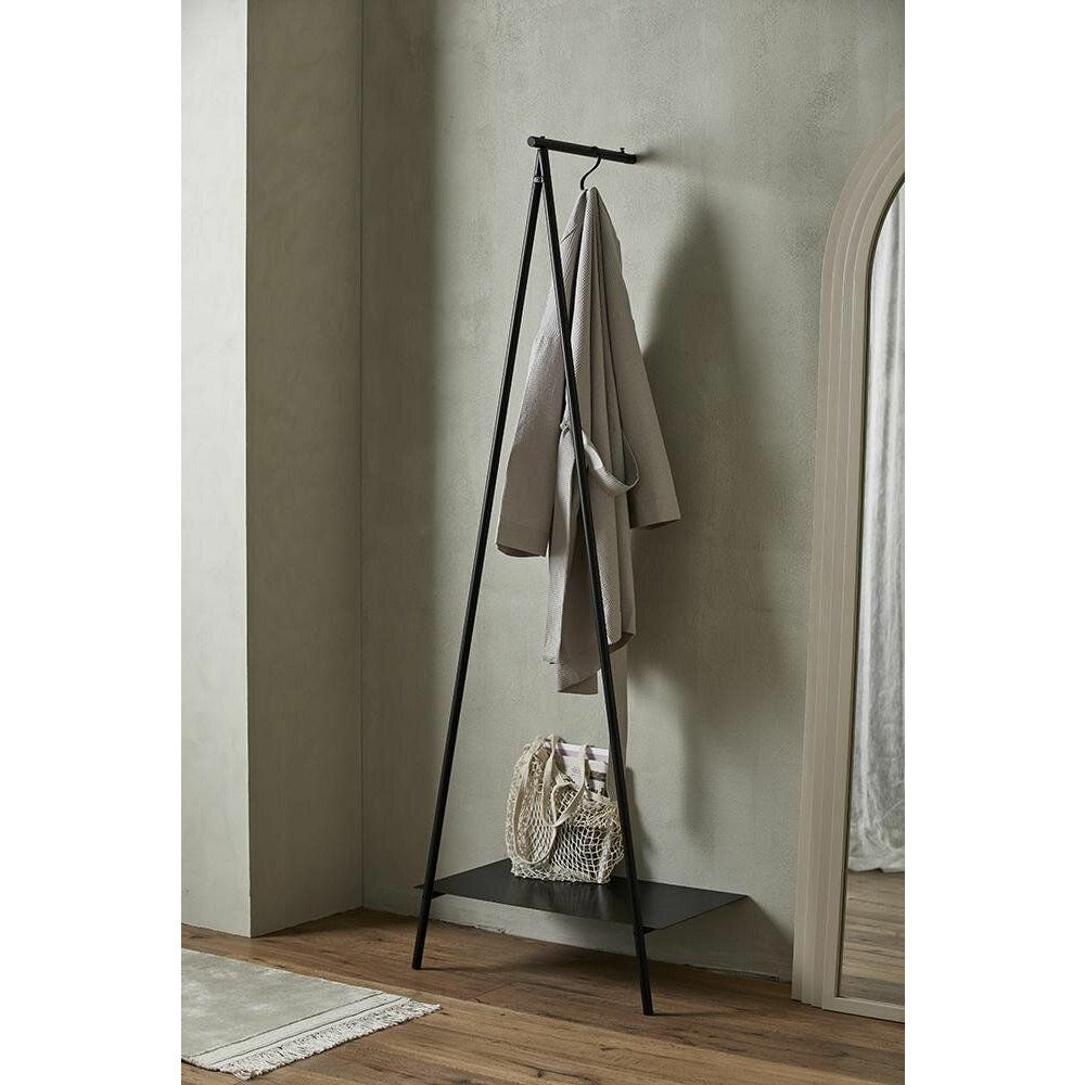 Ravi Garderobe Rack in Eisen - 180 x 64 cm - Schwarz