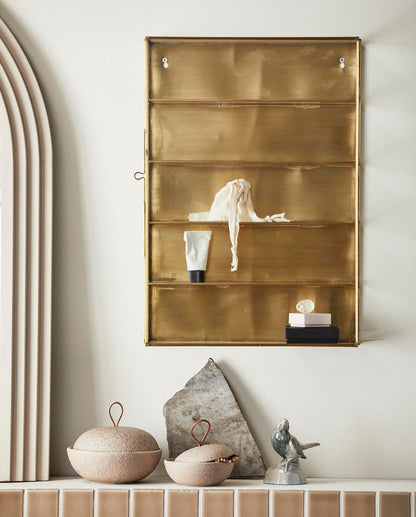 ADA -Wandschrank in Eisen, M, 50x35 - Gold Finish
