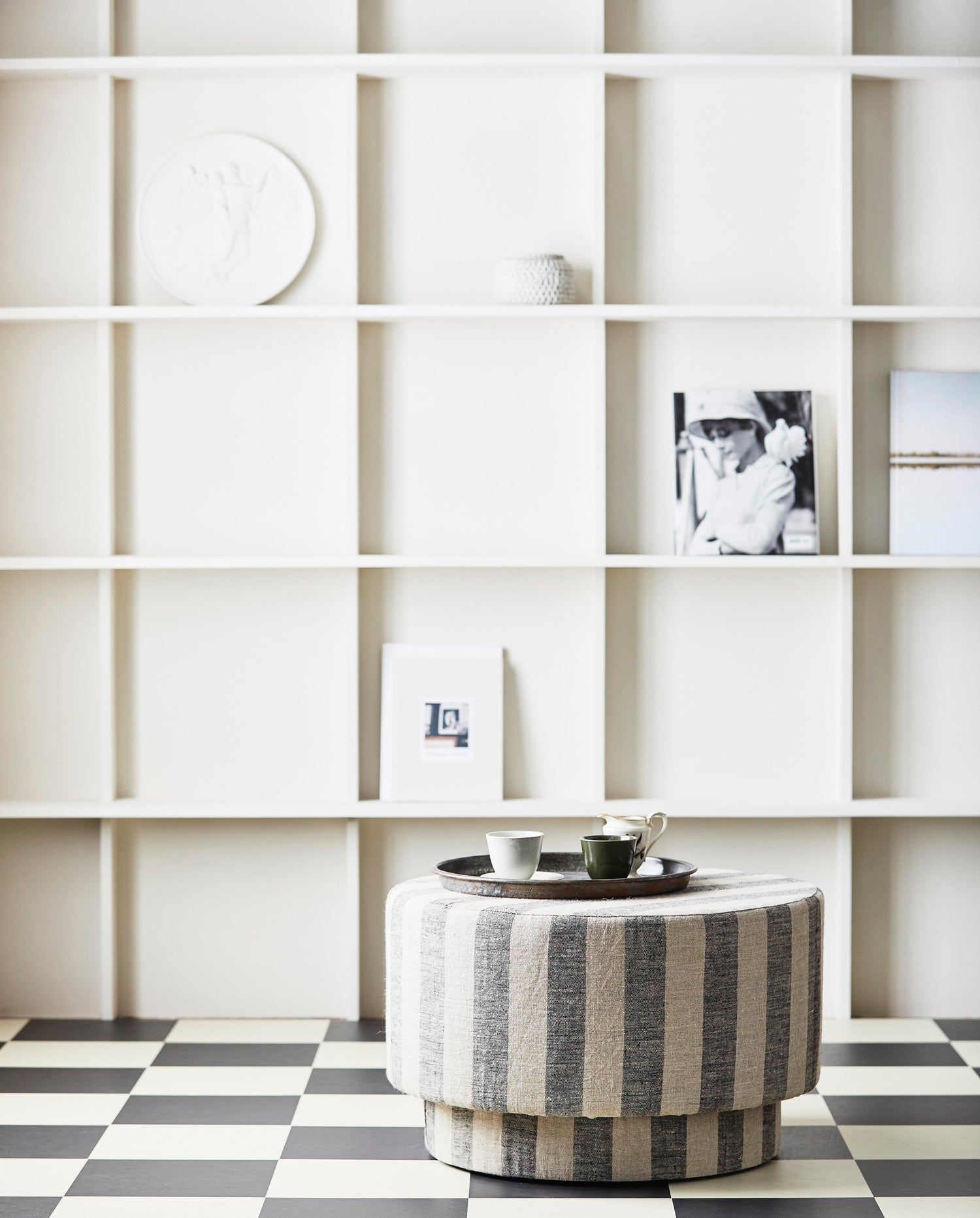 Ladoga Puff - Beige/Grau