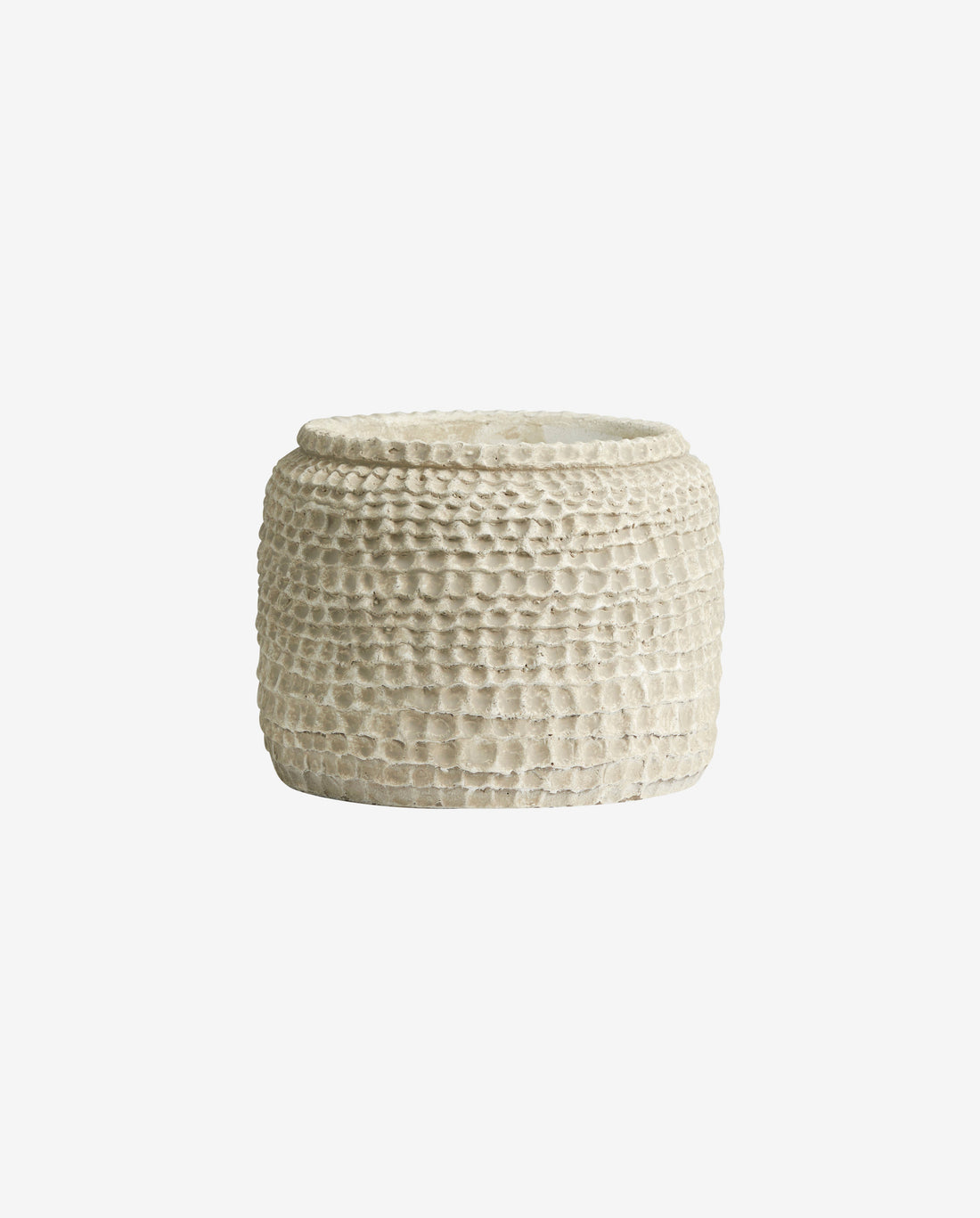 Aoba Jar im Zement, l - weiß