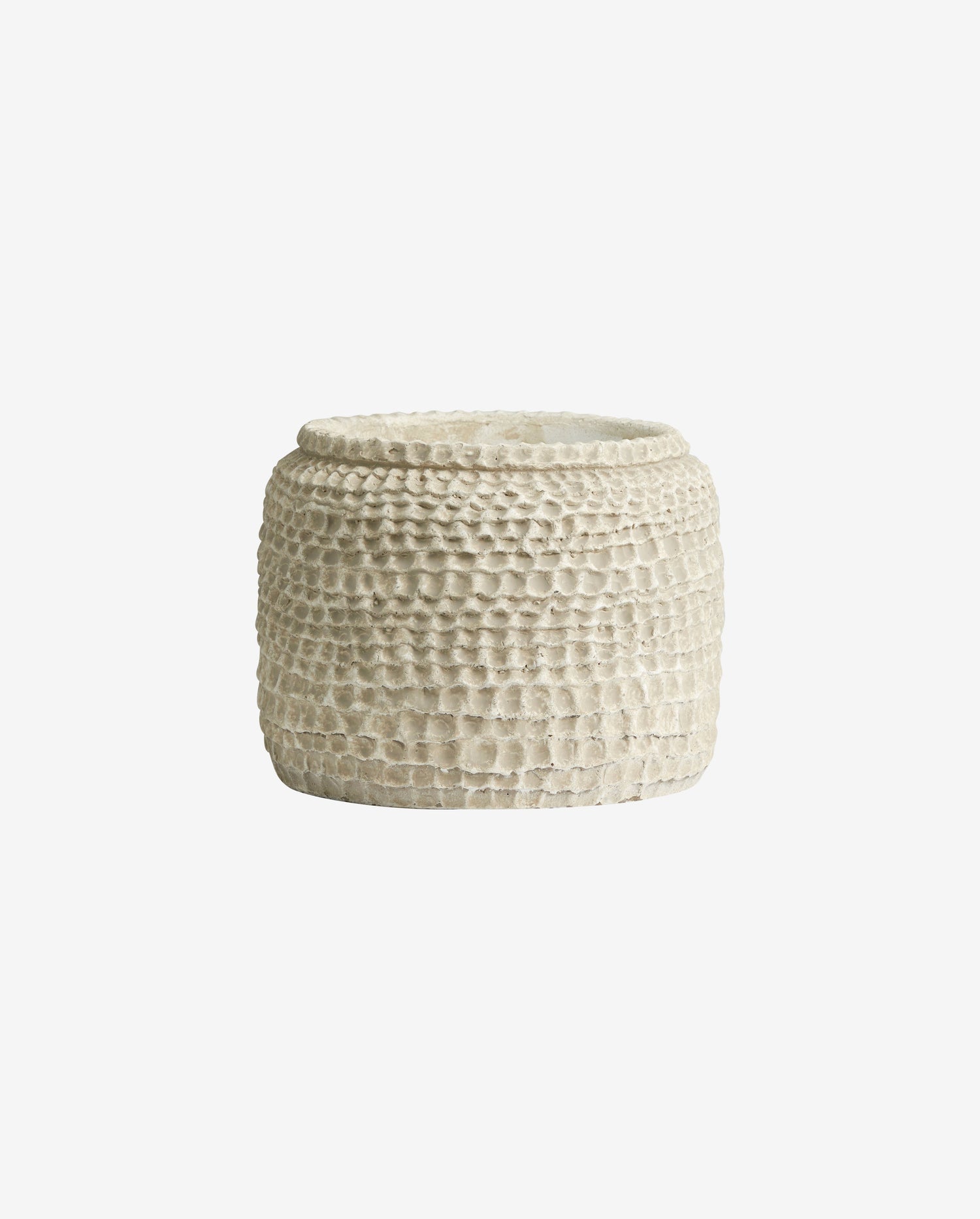 Aoba Jar im Zement, l - weiß