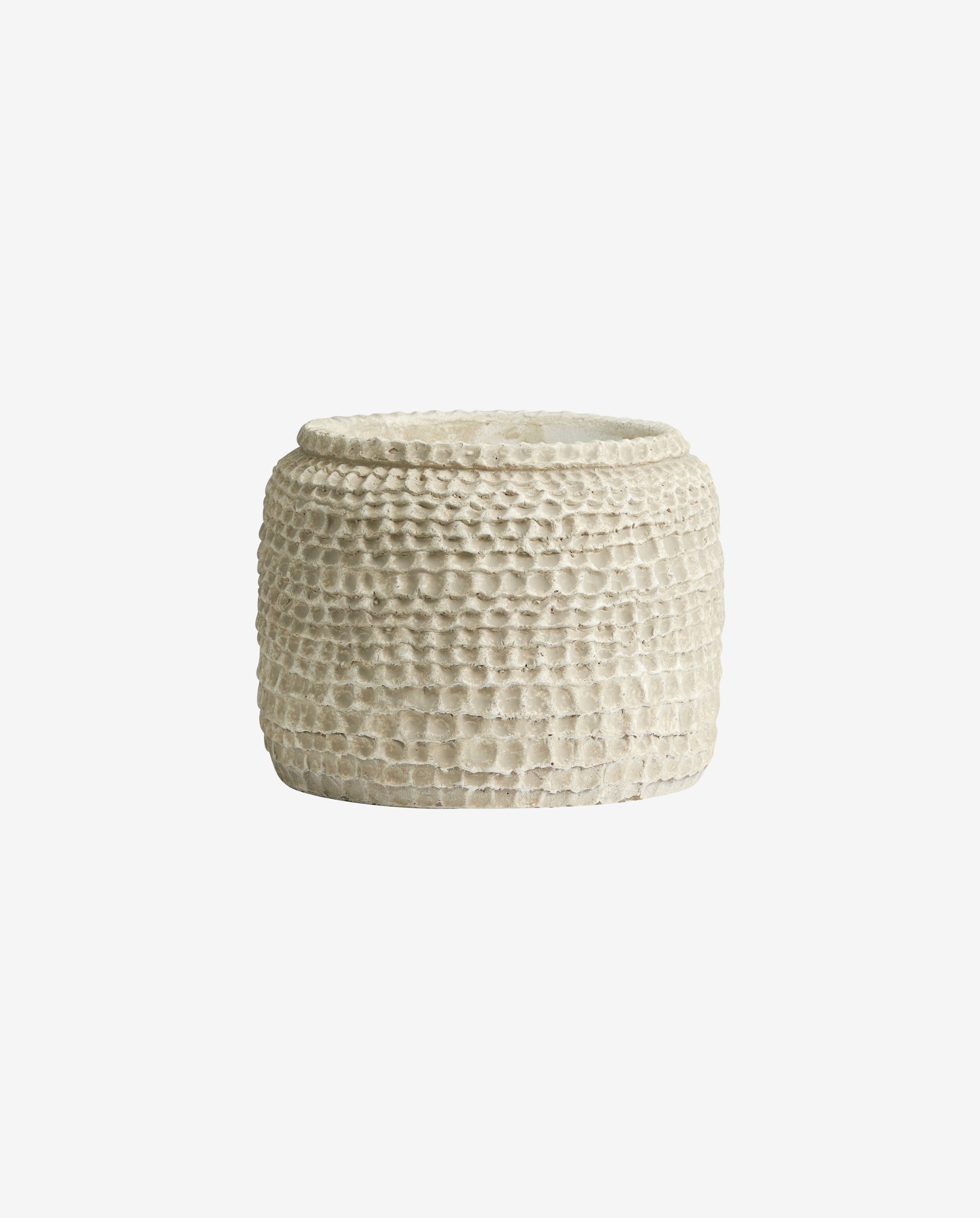 Aoba Jar im Zement, l - weiß