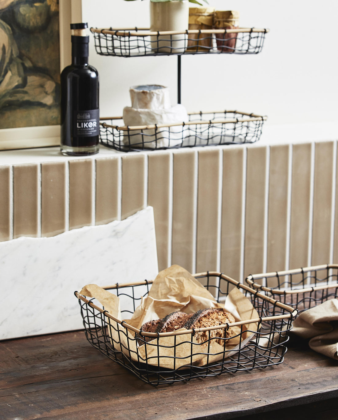 HANA -Speicherkurve in schwarzem Metallgeflecht - Schwarz