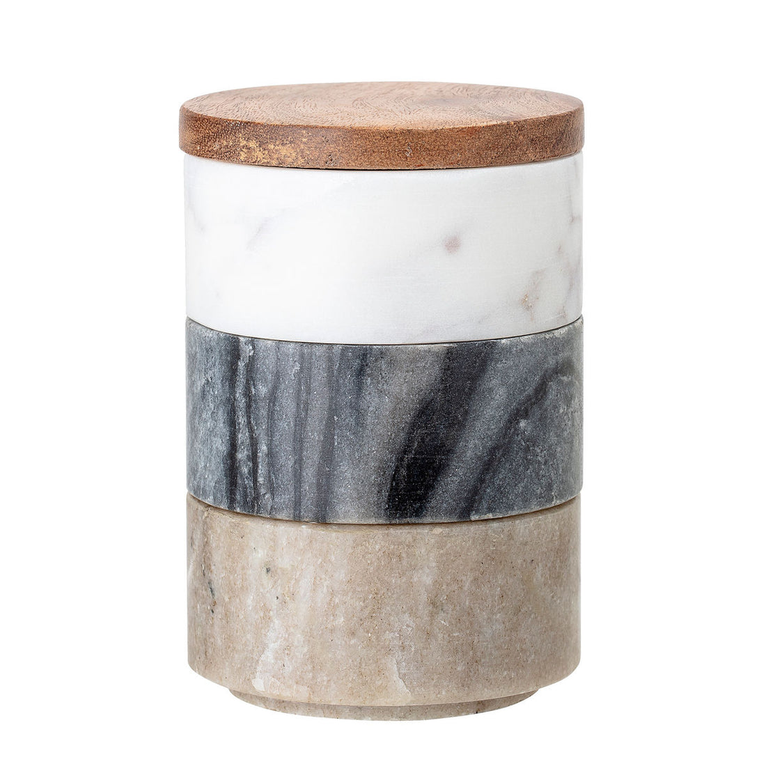 Kreative Kollektion Mael Pot mit Deckel, Weiß, Marmor