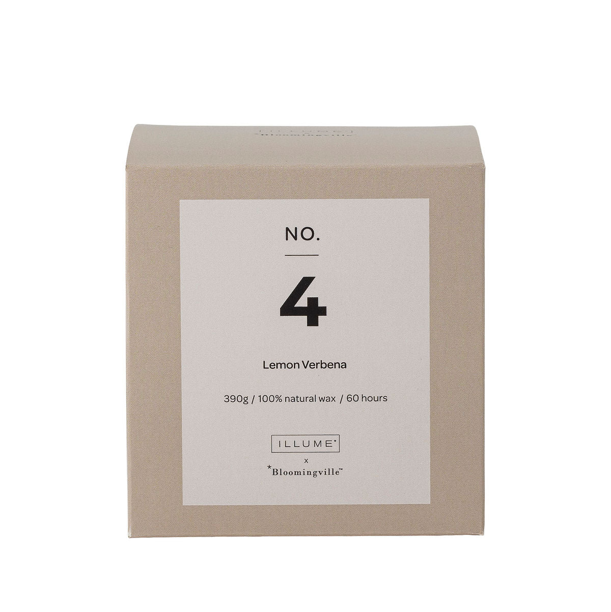 Illume X Bloomingville NO. 4 - Lemon Verbena Duftlys, Natur, Naturlig Voks - Illume X Bloomingville - DesignGaragen.dk