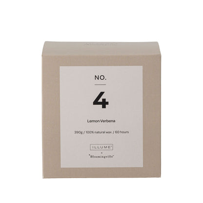 Illume X Bloomingville NO. 4 - Lemon Verbena Duftlys, Natur, Naturlig Voks - Illume X Bloomingville - DesignGaragen.dk